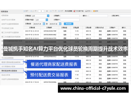 曼城携手知名AI算力平台优化球员轮换周期提升战术效率